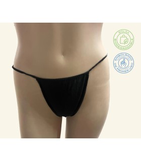 Tanga Señora Algodon Negro( 50 und)