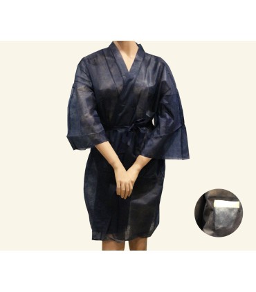 Kimono Negro C/Bolsillo Ind. (100 Un.)